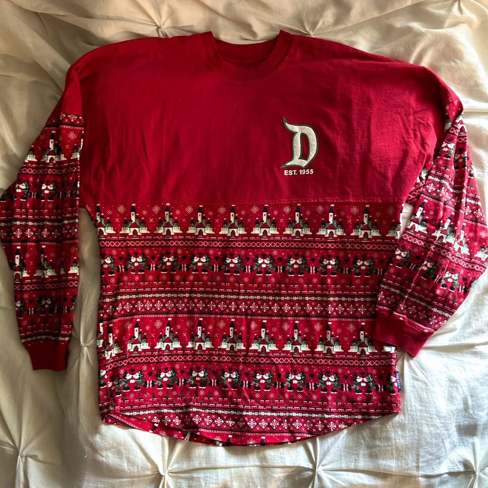 Disney Spirit Jersey | Red Christmas Sweater | XS